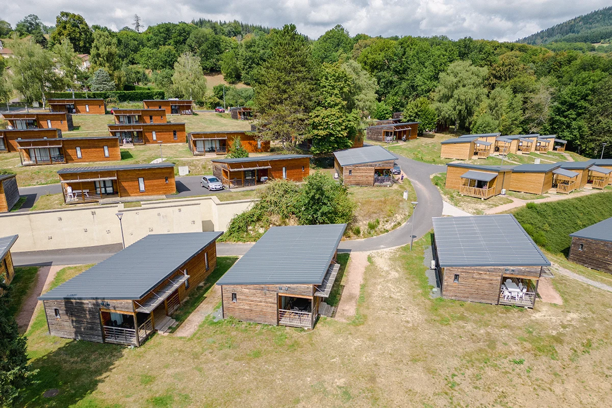 vue drone chalets auvergne
